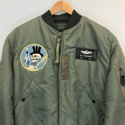 極美品◆バズリクソンズ MA-1 フライトジャケット LION UNIFORM INC. 95th Fighter Interceptor Squadron グリーン メンズ サイズM BR14192Buzz Rickson’s 【AFA13】