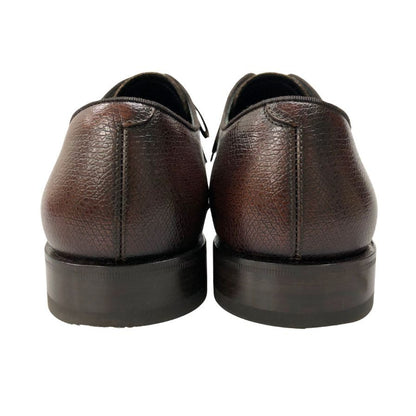 サルヴァトーレ フェラガモ レザーシューズ プレーントゥ キャビアスキン ブラウン系 サイズ5 レディース Salvatore Ferragamo 約22.5cm【AFD2】
