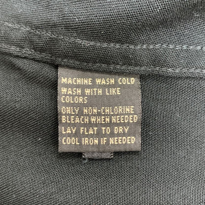 美品◆ダブルアールエル ラルフローレン ウエスタンシャツ スナップボタン レーヨン ブラック メンズ サイズ2 RRL RALPH LAUREN 【AFB27】