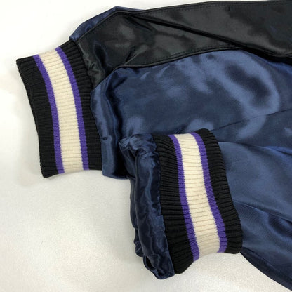 新品同様◆絡繰魂×ドラゴンボールZ リバーシブルスカジャン 超ベジータ メンズ サイズL  ブルー系 【AFB9】