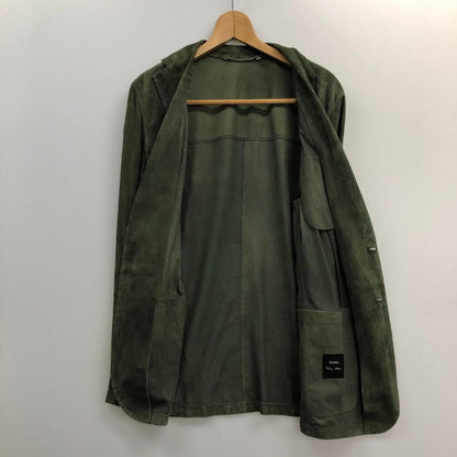 美品◆チェザレアットリーニ スエード ジャケット  グリーン メンズ サイズ52 Cesare Attolini 【AFB7】