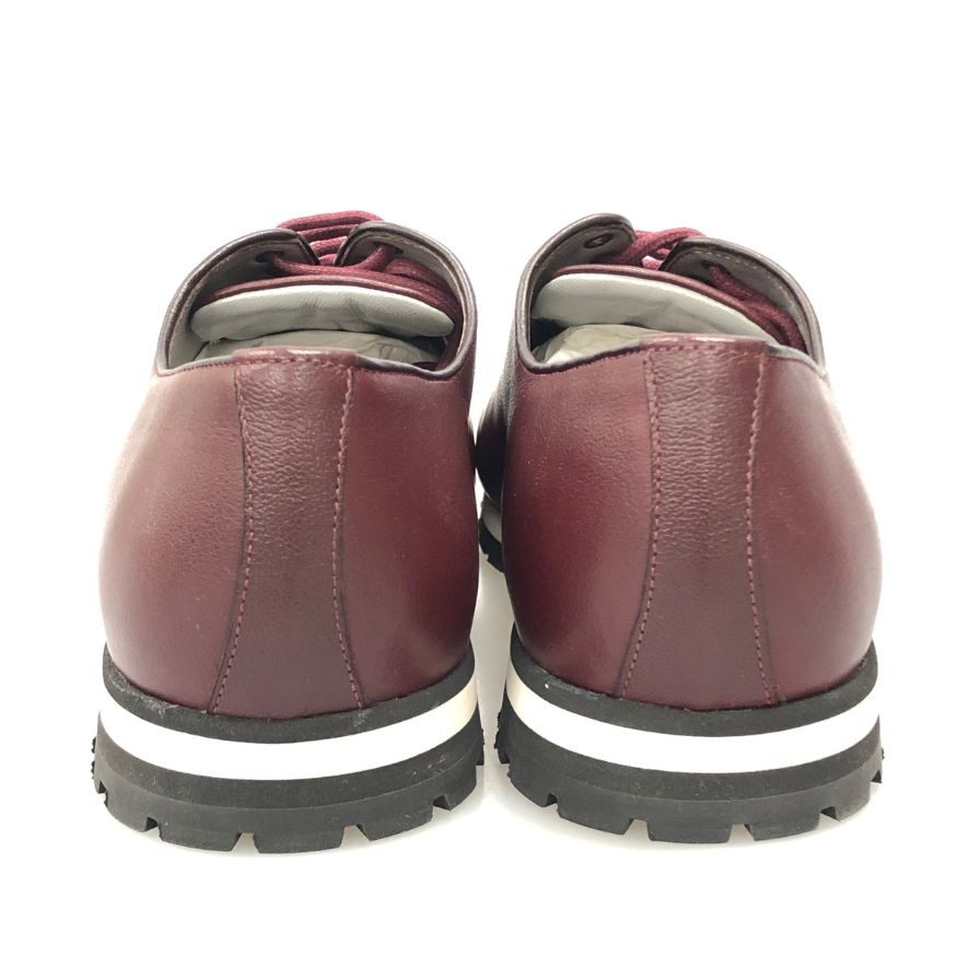 マノロブラニク レザーシューズ レザースニーカー バーガンディ メンズ サイズUK7 MANOLO BLAHNIK 約25.5cm【AFD15】
