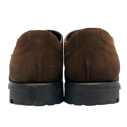 シェットランドフォックス レザーシューズ ダブルモンク スエード 111F SF ブラウン メンズ サイズ8.5 SHETLAND FOX 約27.0cm【AFD15-2】
