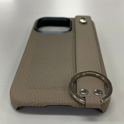 ボナベンチュラ iphoneケース 16PRO対応 リング付き グレージュ シルバー金具【AFI18】【中古】