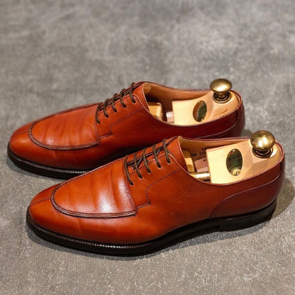 エルメス ジョンロブ製 シングルモンク ジャーヴィス JARVIS カーフ ブラウン サイズ41.5 HERMES JOHN LOBB ビジネスシューズ 約26.5cm【LA】【中古】