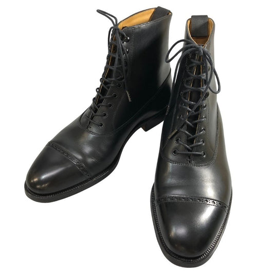 クロケット＆ジョーンズ バルモラル ブーツ カーフ ブラック UK5.5E Crockett&Jones 約24.0cm【AFC1】