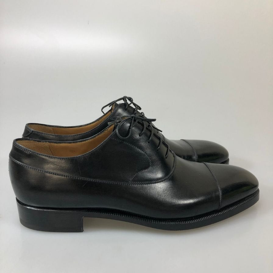 エンツォ ボナフェ マニフィカ ISETAN MEN'S 最高級ライン レザーシューズ ストレートチップ メンズ サイズUK7 ブラック Enzo Bonafe MAGNIFICA 約26.0cm【AFC48】