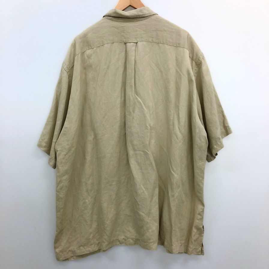 美品◆ポロ ラルフローレン ヴィンテージ開襟シャツ ベージュ メンズ サイズXXL POLO RALPH LAUREN 【AFB6】