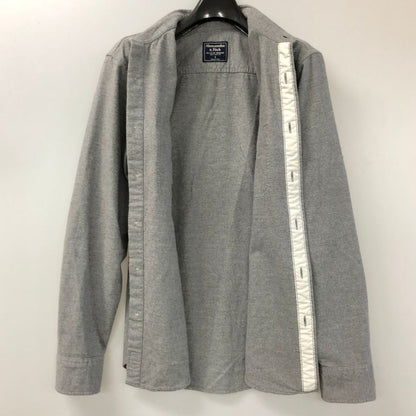 極美品◆アバクロンビー&フィッチ 長袖シャツ コットン グレー メンズ サイズS Abercrombie&Fitch 【AFB5】