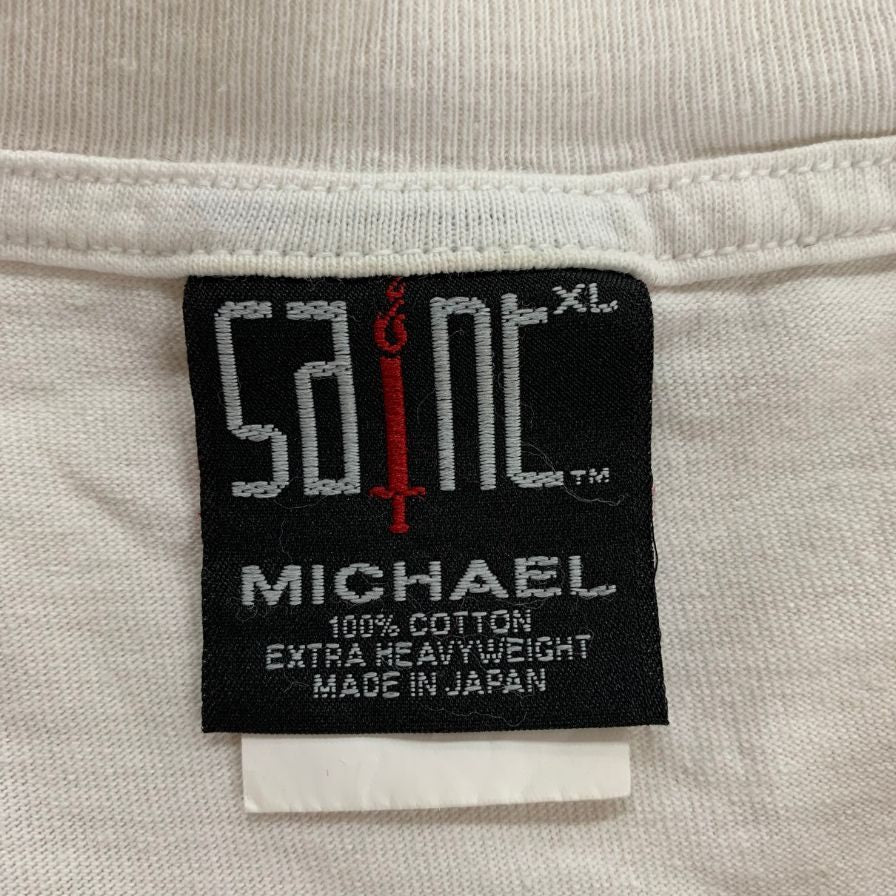 美品◆セントマイケル ガール Tシャツ 21AW サイズXL メンズ ホワイト SAINT MICHAEL 【AFB19】