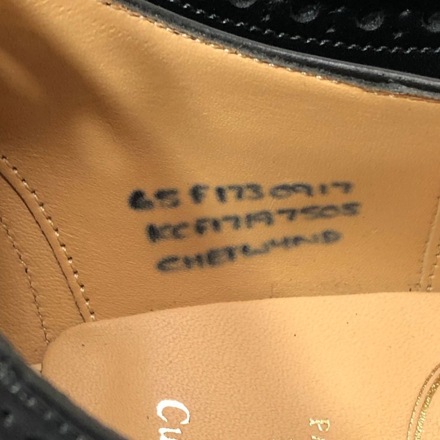 チャーチ チェットウィンド フルブローグ ブラック メンズ サイズ6.5 Church ビジネスシューズ 約25.0cm【LA】【中古】