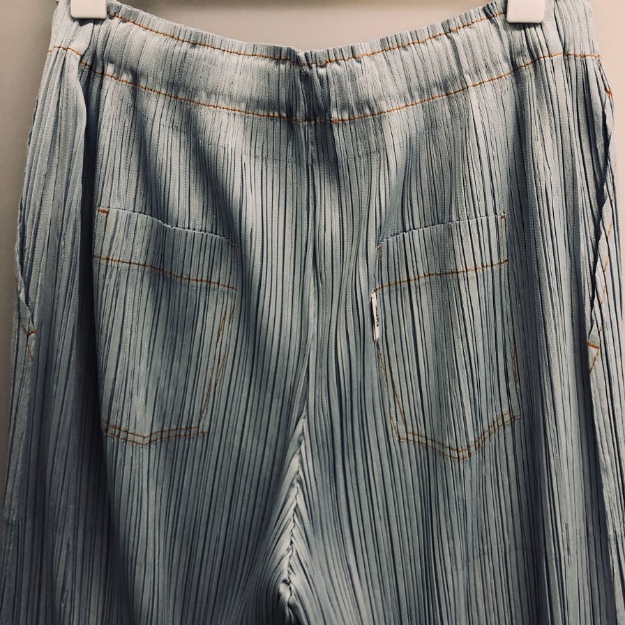 プリーツプリーズ イッセイミヤケ ワイド パンツ PP21-JF653 ブルー サイズ4 PLEATS PLEASE 【AFB13】