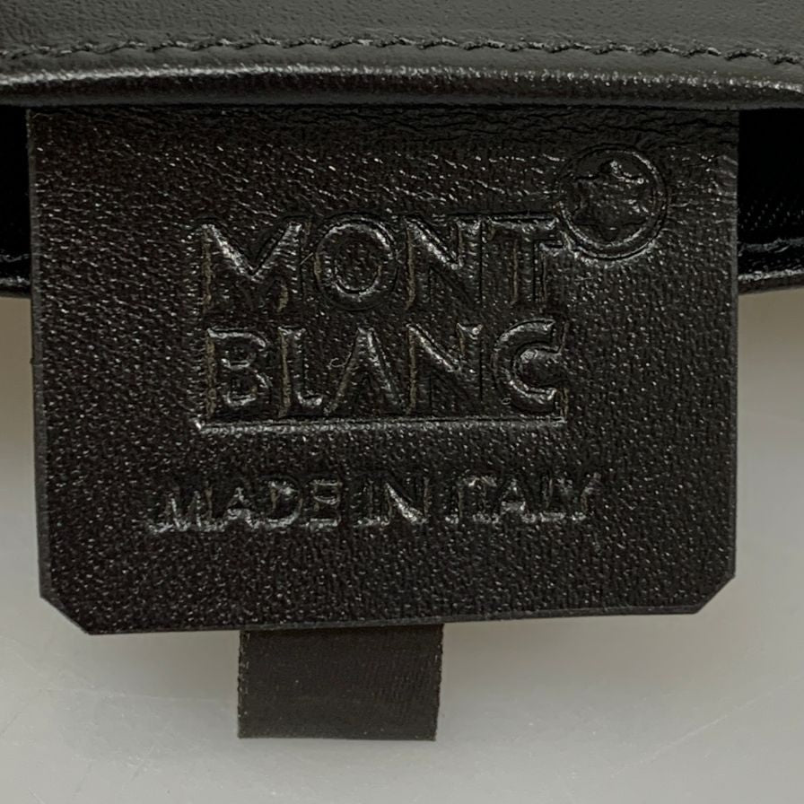 モンブラン カードケース 刺繍 デザイン レザー ブラック系 MONTBLANC【AFI4】