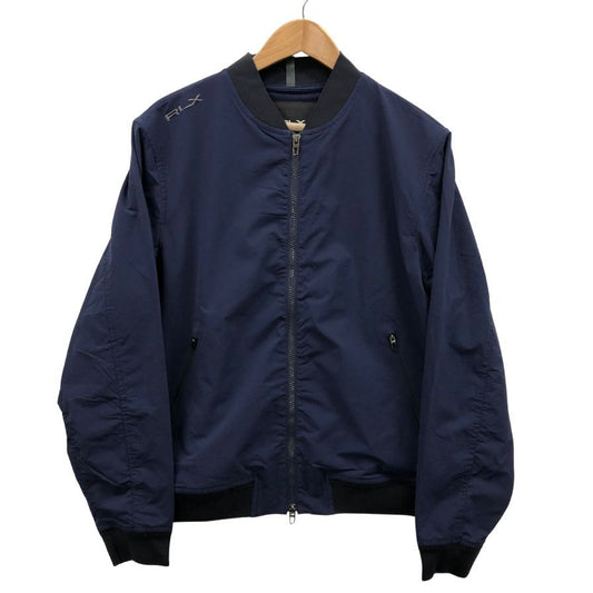 美品◆ラルフローレン ジップアップブルゾン ナイロン ネイビー メンズ サイズM RLX RALPH LAUREN 【AFB45】