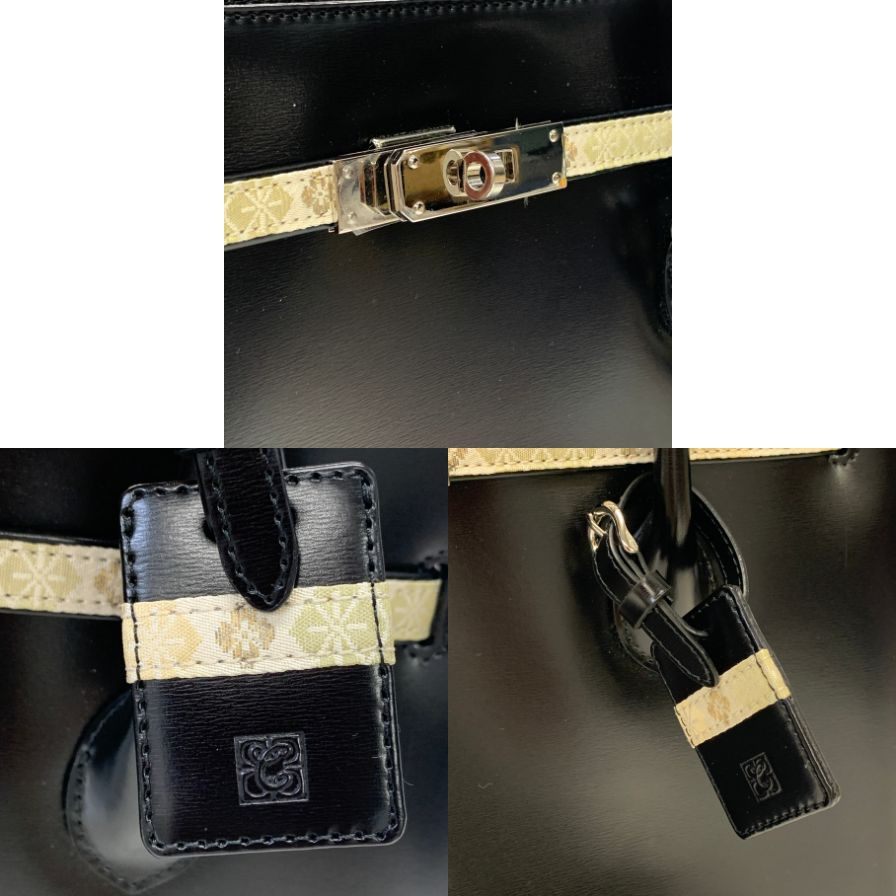 キプリス モルフォ トートバッグ レザー ブラック シルバー金具 CYPRIS【AFE6】