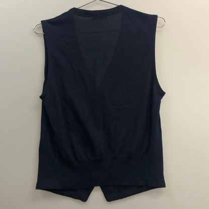 中古◆グランサッソ コットンベスト ネイビー メンズ サイズ46 gran sasso 【AFB14】