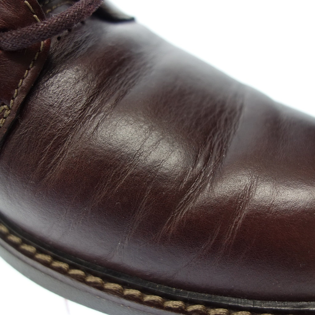 Good Condition◆Clarks Leather Shoes Outer Wings Plain Toe Bordeaux Size 25 Men's Clarks [AFC46] 