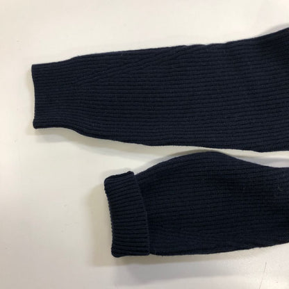 美品◆エルメネジルドゼニア ポロシャツ ニット ウール アクリル ネイビー系 サイズ50 メンズ Ermenegildo Zegna 【AFB41】