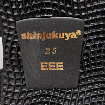 新宿屋 レザーパンプス マットトカゲ 3620-625 25cm レディース ブラック shinjukuya 約25.0cm【7-17】