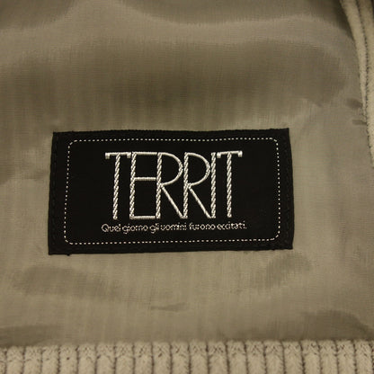 Good condition◆TERRIT jacket half coat corduroy 100% wool size 50 gray TERRIT [AFB7] 