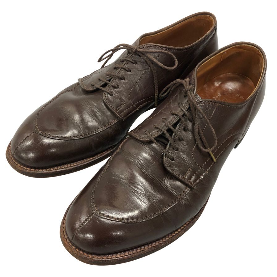 オールデン トゥモローランド 別注 レザーシューズ Vチップ 54573 ブラウン メンズ サイズ7.5 ALDEN TOMORROWLAND 約25.5cm【AFC6】