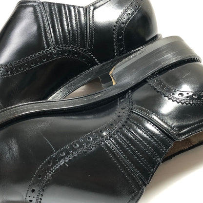 サルヴァトーレフェラガモ トラメッザ レザーシューズ サイドエラスティック カーフ メンズ サイズ5.5 Salvatore Ferragamo TRAMEZZA 約24.0cm【AFD15-2】