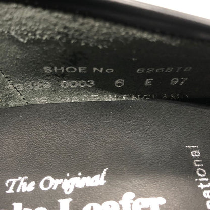 ローク ビットローファー ガラスレザー キルト メンズ ブラック サイズUK6E LOAKE 約24.5cm【AFD15】