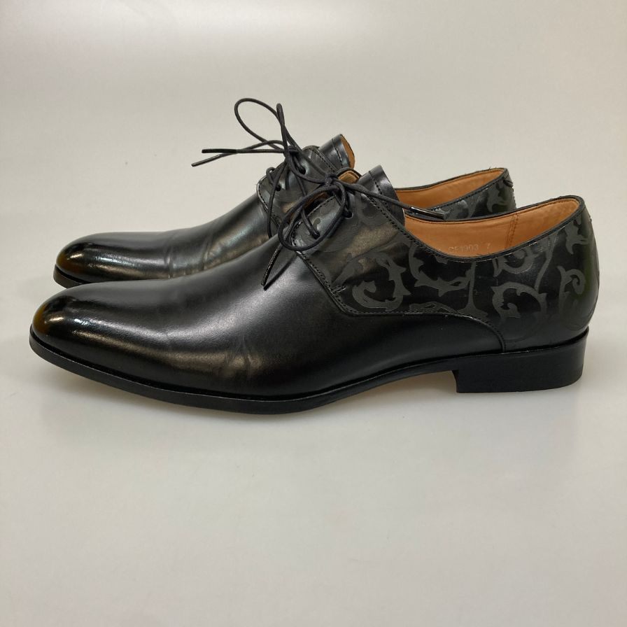 チェントフェリーナ レースアップシューズ ブラック メンズ サイズ7 Cento felina 約25.5cm【AFC14】