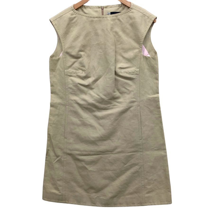 中古◆ディースクエアード ノースリーブ ワンピース コットン＆リネン レディース サイズ42 カーキ DSQUARED2 【AFB22】