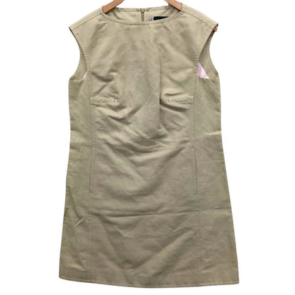 中古◆ディースクエアード ノースリーブ ワンピース コットン＆リネン レディース サイズ42 カーキ DSQUARED2 【AFB22】