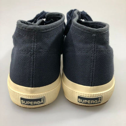 スペルガ ミッドカットスニーカー キャンバス ネイビー メンズ サイズ41 SUPERGA 約26.0cm【AFC35】