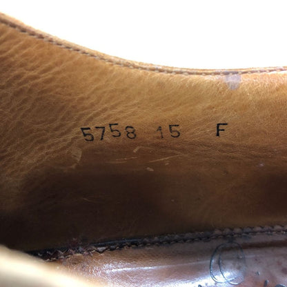 サントーニ レザーシューズ メダリオン 革靴 ブラウン メンズ サイズ6.5 Santoni 約25.0cm【AFC9】