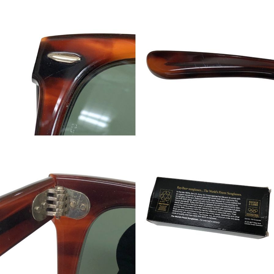 美品　Ray-Ban　WAYFARER　サングラス　ボシュロム　べっ甲柄フレーム Amazon.co.jp: Ray Ban RB2132 New Wayfarer べっ甲柄