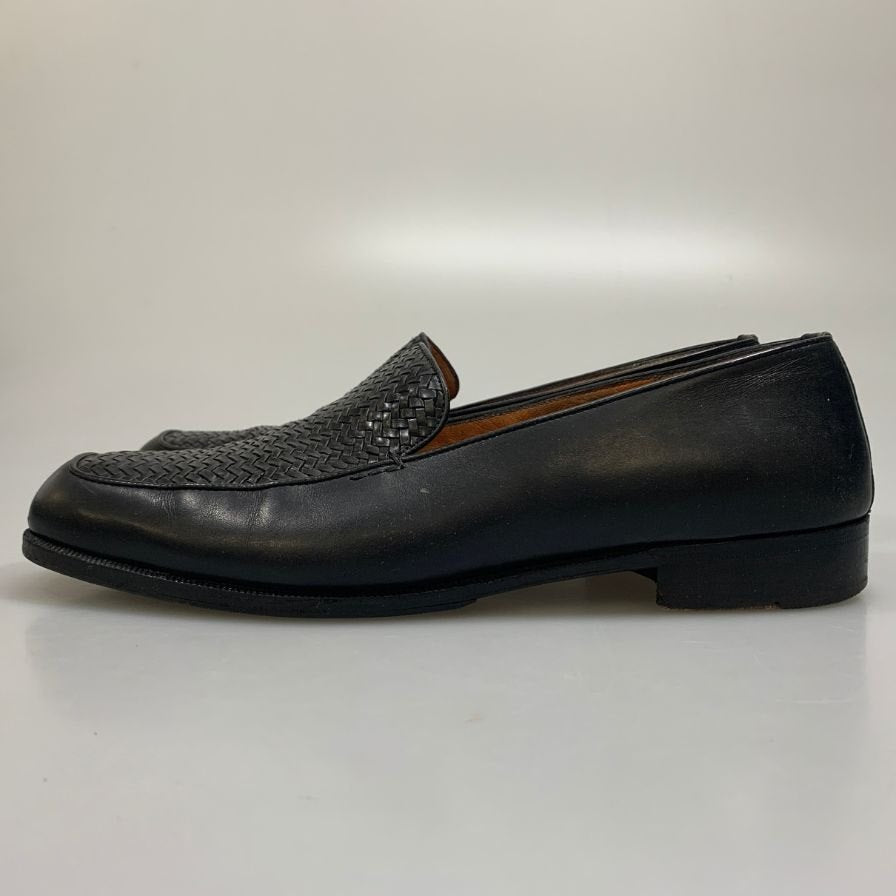 サルバトーレ フェラガモ ローファー 編み込 ローファー ブラック メンズ サイズ8 Salvatore Ferragamo 約26.0cm【AFC45】
