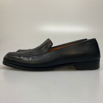 サルバトーレ フェラガモ ローファー 編み込 ローファー ブラック メンズ サイズ8 Salvatore Ferragamo 約26.0cm【AFC45】