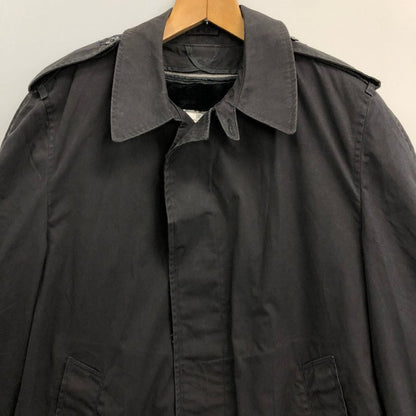 中古◆USED 米軍 U.S. NAVY  ブラック ステンカラーコート ライナー付き サイズ38 【AFA3】