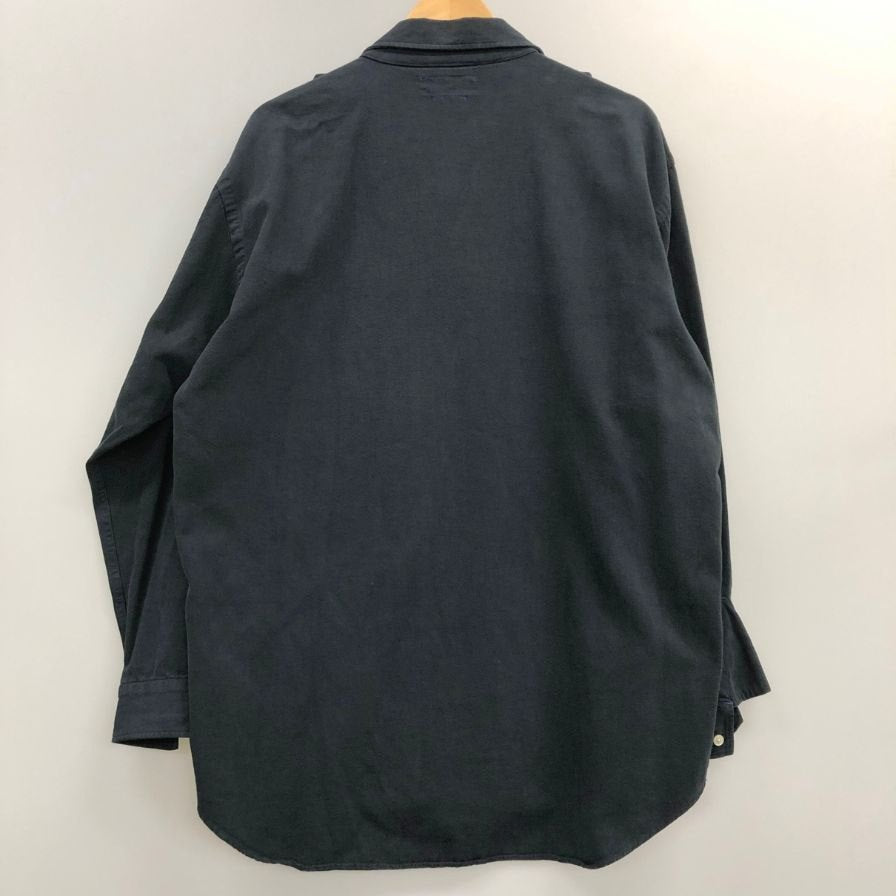 中古◆ポロ ラルフローレン ロングスリーブシャツ ダブルポケット エポーレット ブラック サイズL Polo Ralph Lauren 【AFB14】
