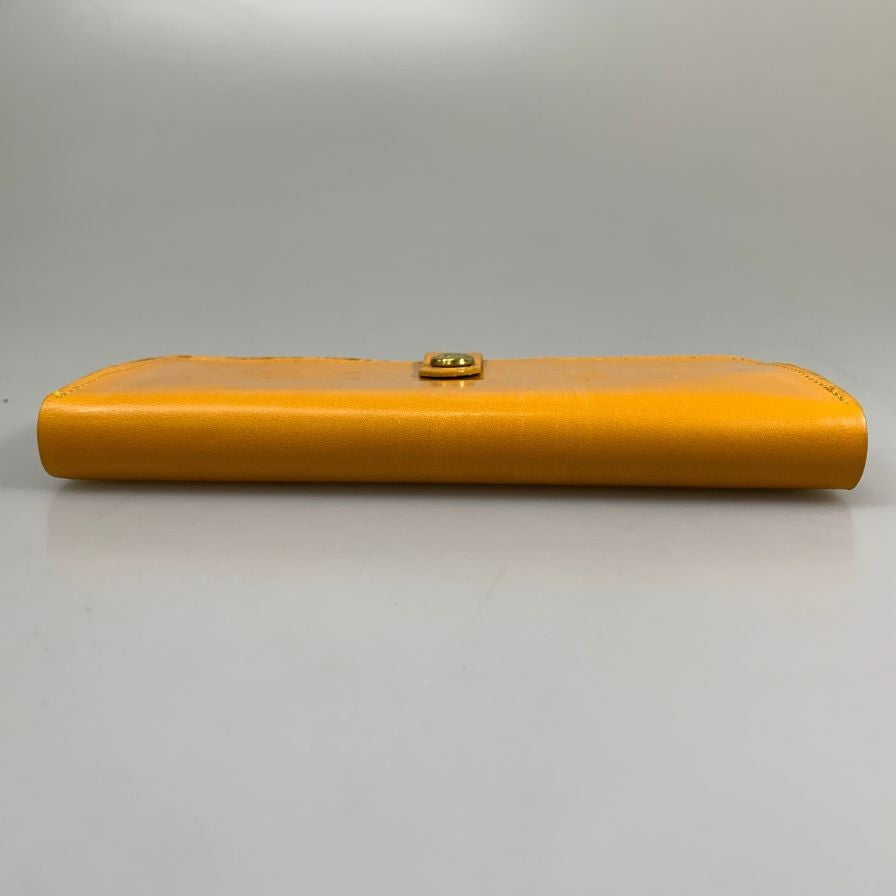 グレンロイヤル 長財布 二つ折り財布 フラップボタン コードバン オレンジ系 GLENROYAL【AFI7】