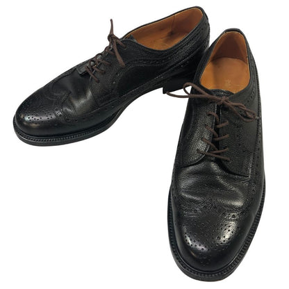 スコッチグレイン レザーシューズ ウィングチップ シボレザー 923 ブラック 25.5EE メンズ SCOTCH GARIN 約25.5cm【AFD9-2】