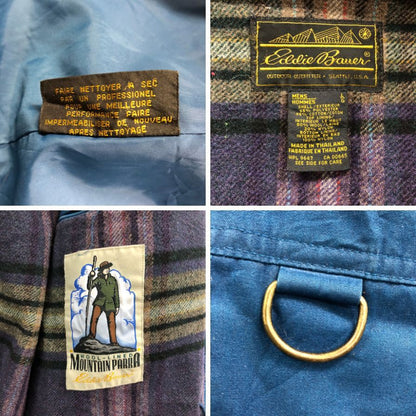 中古◆エディーバウアー マウンテンパーカー 80年代 黒タグ メンズ ブルー サイズL Eddie Bauer 【AFA21】