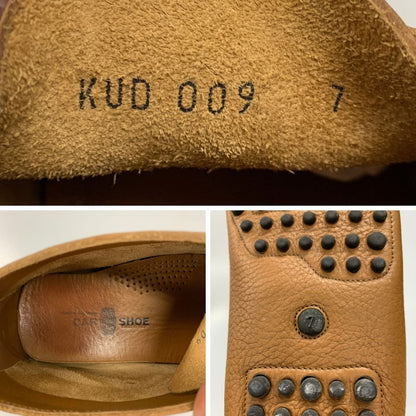 カーシュー ドライビングシューズ グレインレザー  ブラウン サイズ7 Car Shoe 約25.5cm【AFD13】