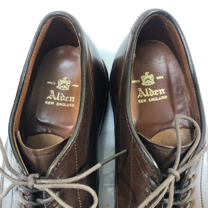 オールデン レザーシューズ Vチップ モディファイドラスト 54672 カーフ サイズ7D メンズ ブラウン Alden ビジネスシューズ 約25.0cm【LA】【中古】