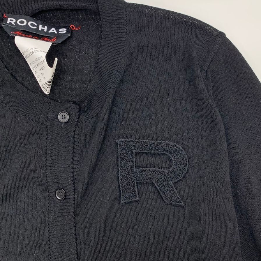 美品◆ロシャス セーター レディース ブラック サイズ40 ROCHAS 【AFB43】