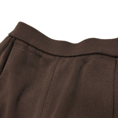フォクシー ブティック ショートパンツ ニット ハーフ ウエストゴム ブラウン レディース サイズ 38 FOXEY BOUTIQUE 【AFB3】