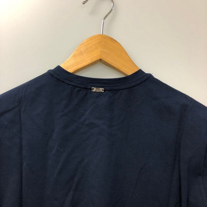 美品◆ヘルノ クルーネック コットン シャツ メンズ サイズ 44 ネイビー HERNO 【AFB38】