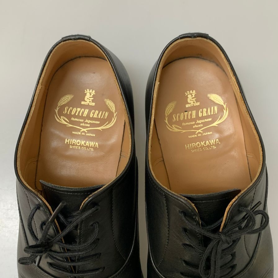 スコッチグレイン ストレートチップ レザー T0326 百貨店限定モデル メンズ ブラック サイズ25 SCOTCH GRAIN 約25.0cm【AFD14】