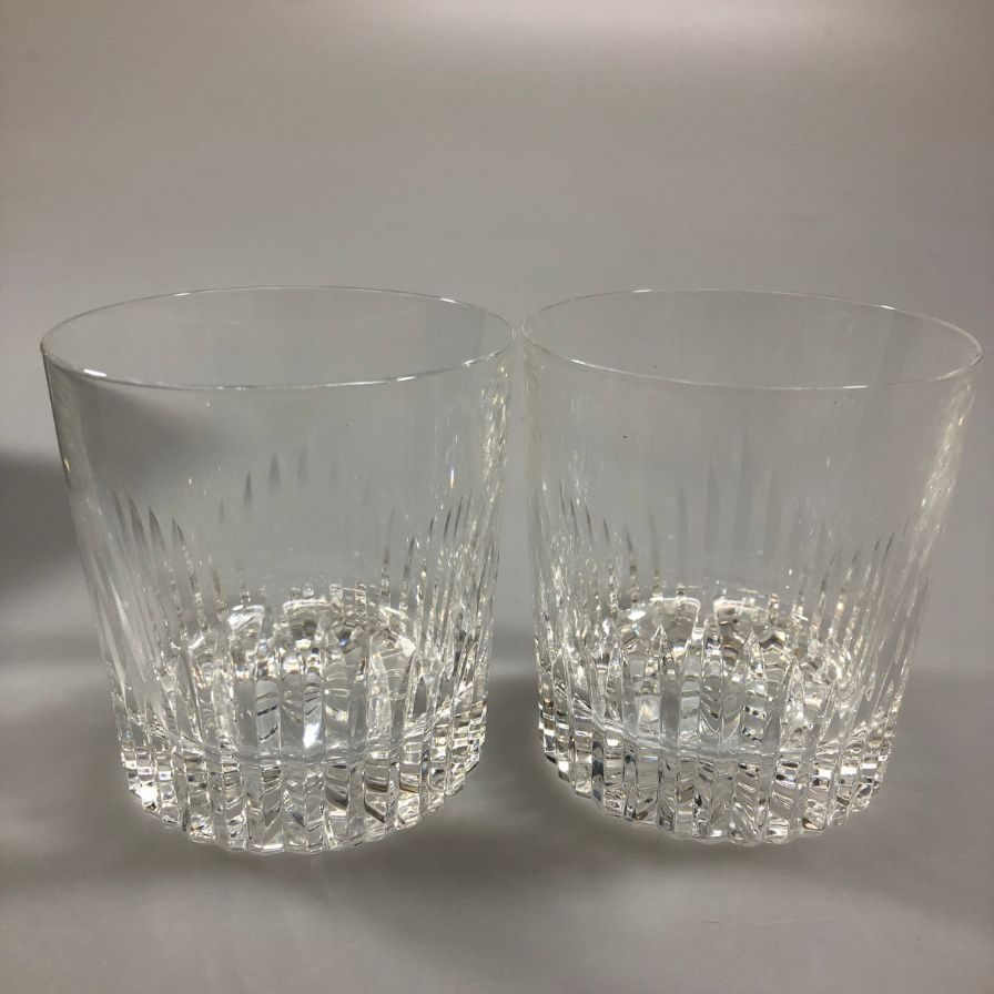 ウイスキー グラス 2客セット Cristallerie de montbronn France【AFI23】【中古】