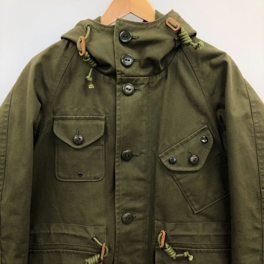 美品◆ナイジェルケーボン マルチポケットスルージャケット グリーン メンズ サイズ46 Nigel Cabourn 【AFA21】