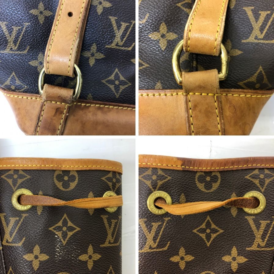 ルイヴィトン リュック モンスリGM M51135 モノグラム 巾着型 ブラウン LOUIS VUITTON【AFE9】