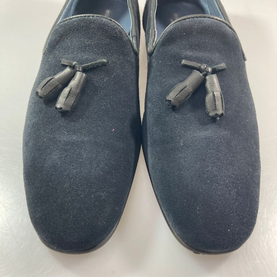 アラウンドザシューズ タッセルローファー ネイビー メンズ サイズ41 aroundo the shose 約26.0cm【AFC32】